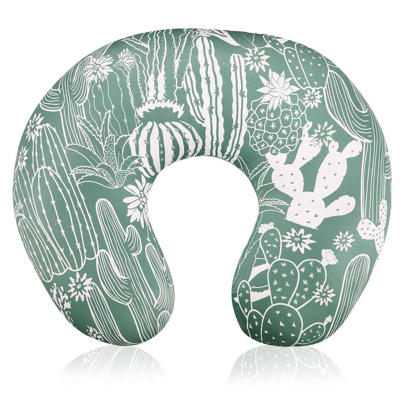DAYEEBALL Nursing Pillow Cover, Removable Nursing Covers for Breastfeeding Pillows, Stretchy and Soft Fit for Baby Girls Boys Newborn, Cactus (Only Cover) - Image 1